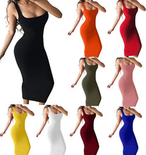 Load image into Gallery viewer, Madam clothing OWLPRINCESS 2020 New Women's Sexy Vest Dress Dress Solid Color Women's Dresses