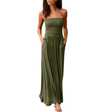 Load image into Gallery viewer, Women's Vestidos Verao Bandeau Holiday Off Shoulder Long Dress Ladies Autumn Solid Maxi bodycon Dress vestidos femininos #2