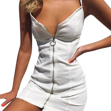 Load image into Gallery viewer, 2020 Summer Mini Dress Women Fashion Women's Sexy Retro Suspender Buttock Dress Casual Ladies Zipper Dresses Sexy Mini Dress